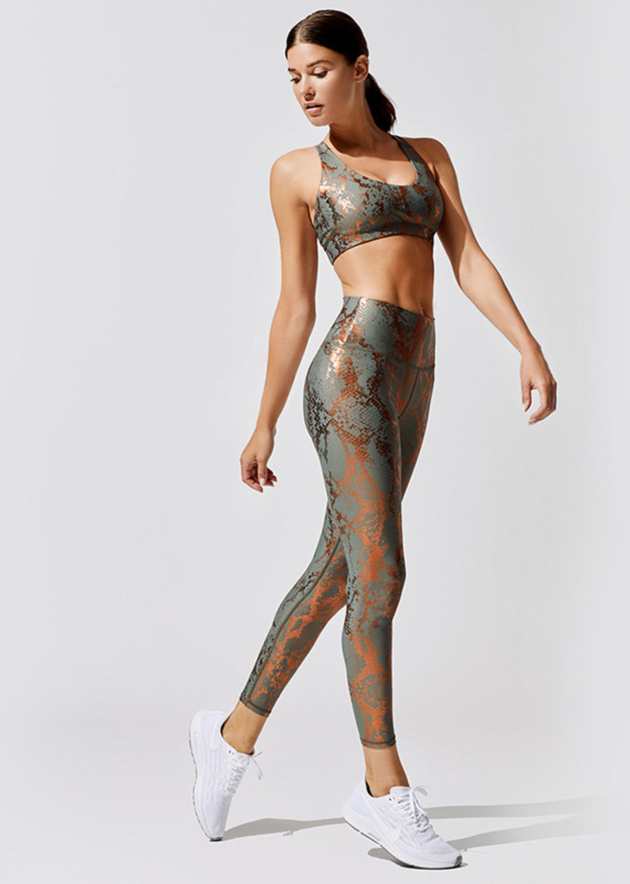 Leggins Snake metal cobre