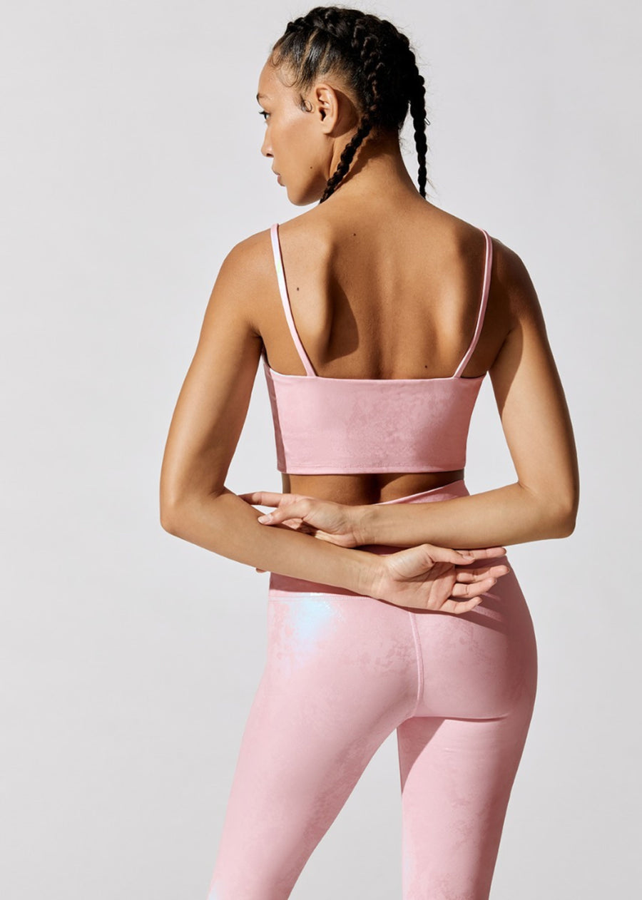 Top Snake tornasol rosa pastel
