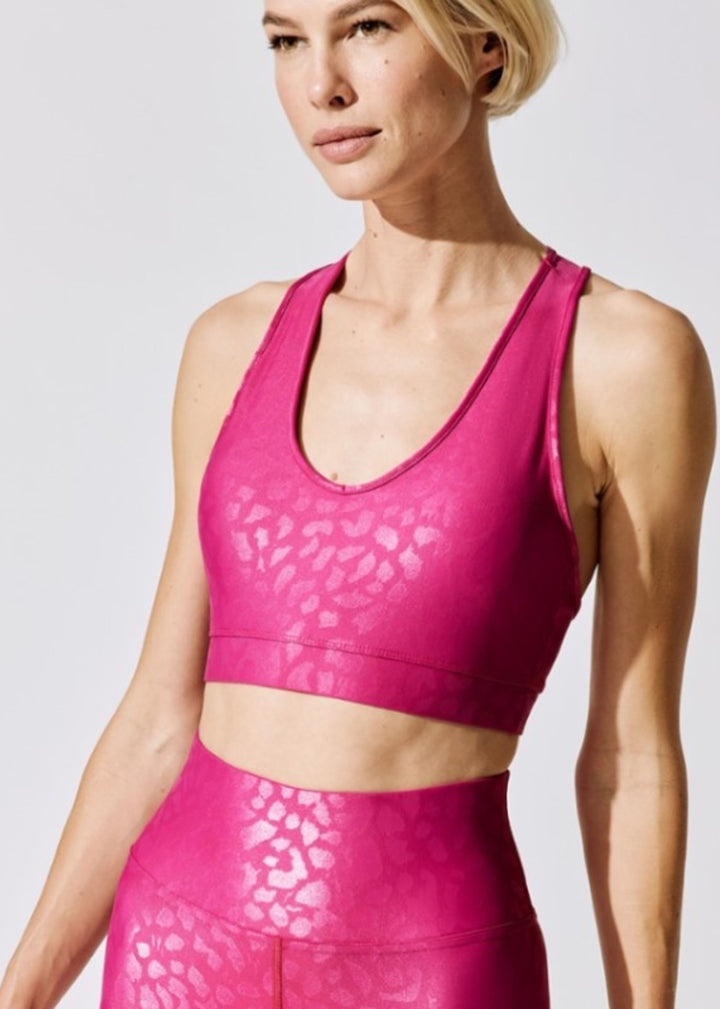 Top Leo brillo fucsia